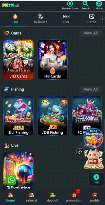 pk116 game